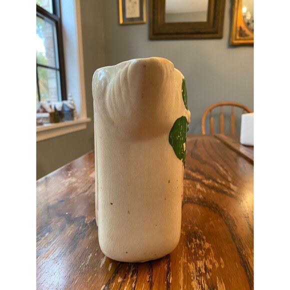 American Bisque Pottery Pitcher With Strawberry Design 6.5" Tall X 8" Wide Vinta - Picture 2 of 7